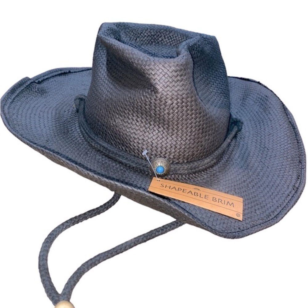 COV ver black straw hat new with tags